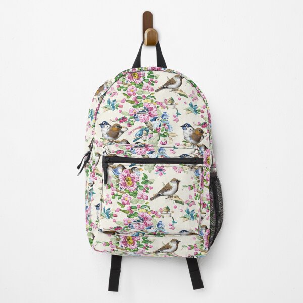 Item preview, seamless pattern of flowers and birds, shabby chic designed and sold by kiyaansh16.