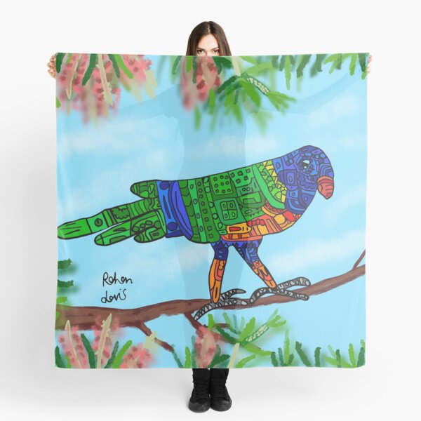 Robot Rainbow Lorikeet Scarf