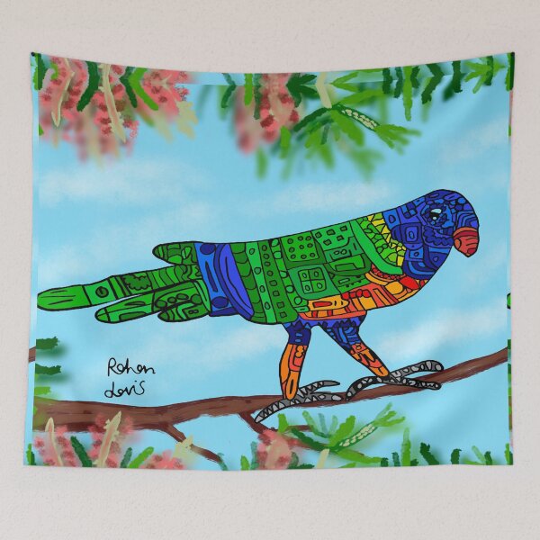 Item preview, Robot Rainbow Lorikeet designed and sold by Rohans-Drawings.
