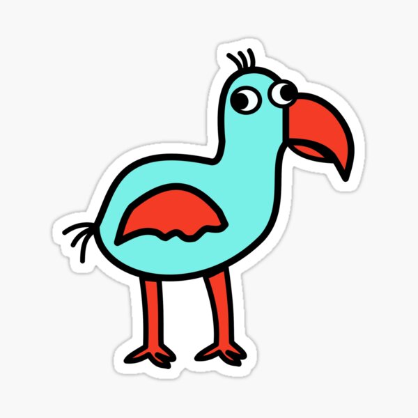 Goofy Opila Bird Sticker for Sale by snowblosm