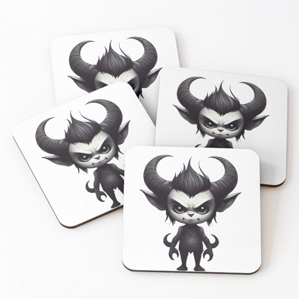 Item preview, small humanoid demon with long thin and pointed horns designed and sold by jerbiz.