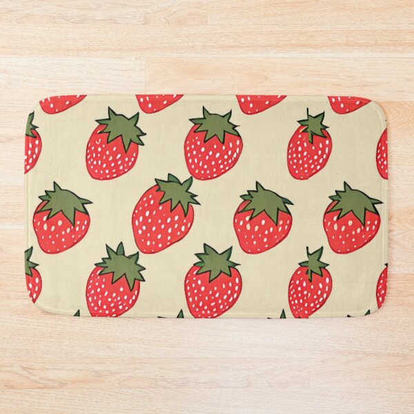 Item preview, strawberries pattern, soft, watercolor, sketch, pastel colors designed and sold by Emyku.
