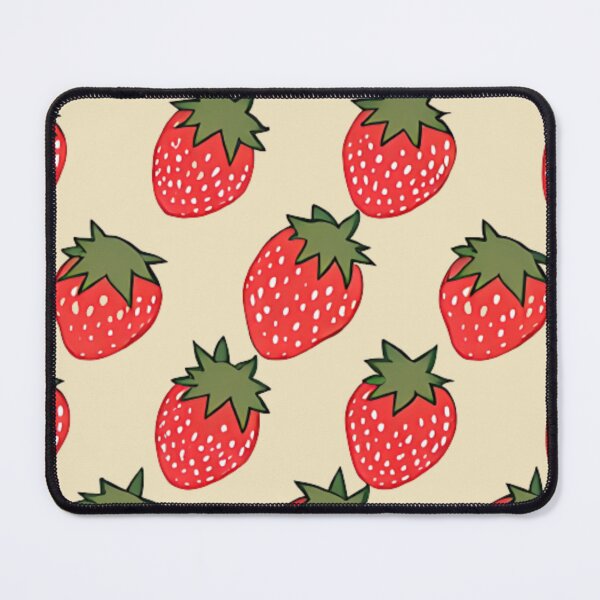 Item preview, strawberries pattern, soft, watercolor, sketch, pastel colors designed and sold by Emyku.