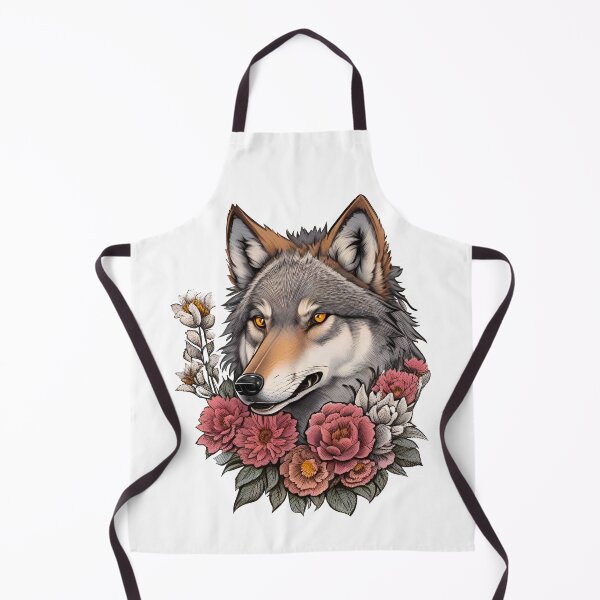 Item preview, Wolf With Flowers, Girls, Aesthetic, Wolf Lovers designed and sold by Porcupine Tees ⭐⭐⭐⭐⭐.