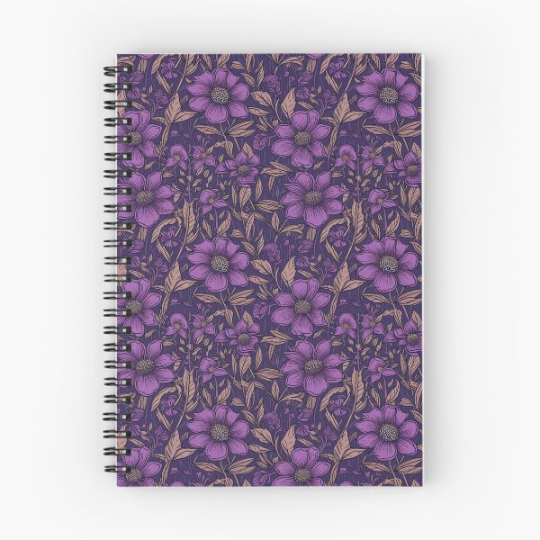Item preview, Purple floral pattern  designed and sold by florallover444.