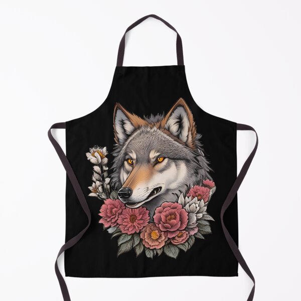 Item preview, Wolf With Flowers, Girls, Colorful, Aesthetic, Wolf Lovers designed and sold by Porcupine Tees ⭐⭐⭐⭐⭐.