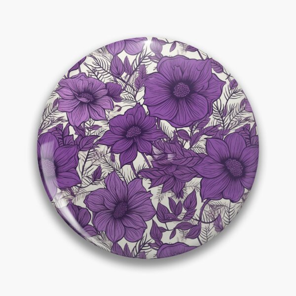 Item preview, Purple floral pattern  designed and sold by florallover444.