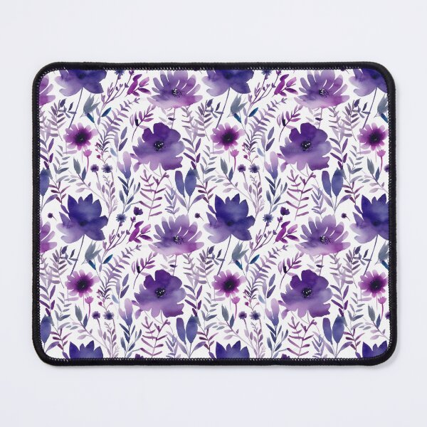 Item preview, Purple watercolour floral pattern designed and sold by florallover444.