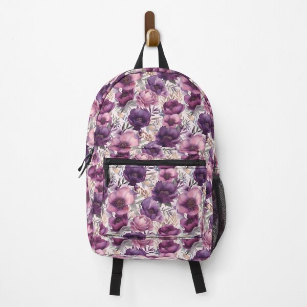 Item preview, Purple watercolour floral pattern  designed and sold by florallover444.