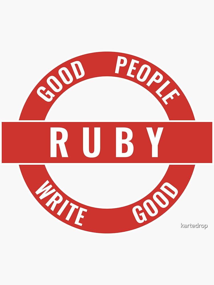 Thumbnail 3 of 3, Sticker, Good People Write Good Ruby Sticker designed and sold by kartedrop.