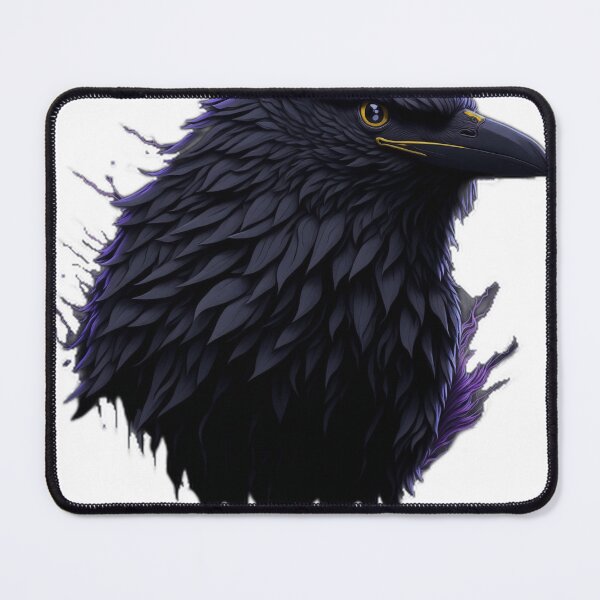 Item preview, Colorful Contours: Epic Splash Art of a Raven Head on White Background designed and sold by RedArtG09.