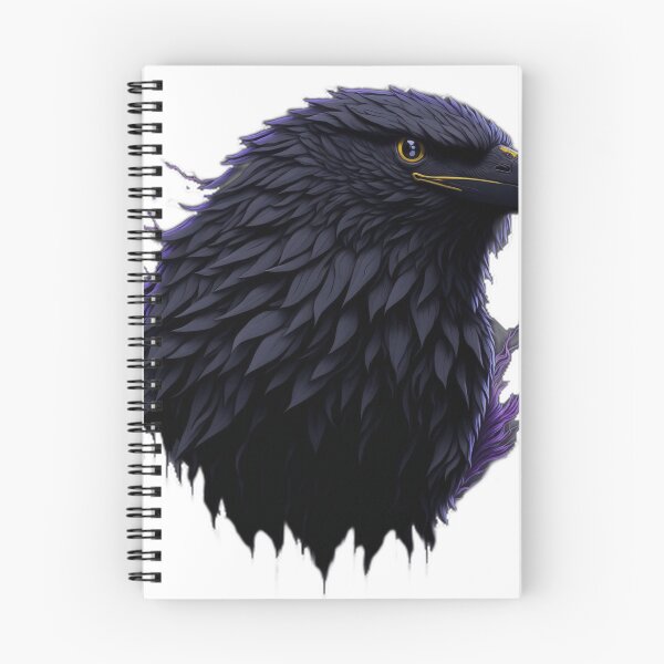 Item preview, Colorful Contours: Epic Splash Art of a Raven Head on White Background designed and sold by RedArtG09.