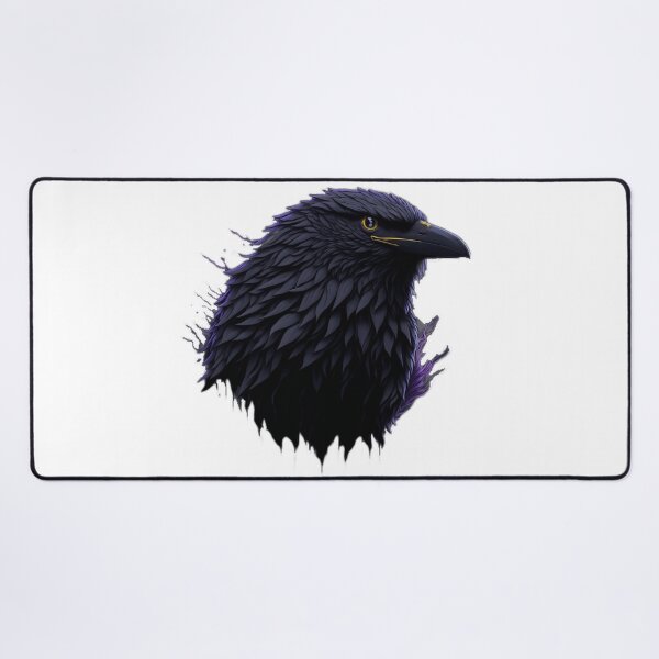 Item preview, Colorful Contours: Epic Splash Art of a Raven Head on White Background designed and sold by RedArtG09.
