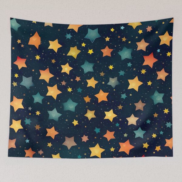 Item preview, Colorful star pattern designed and sold by unknown-places.