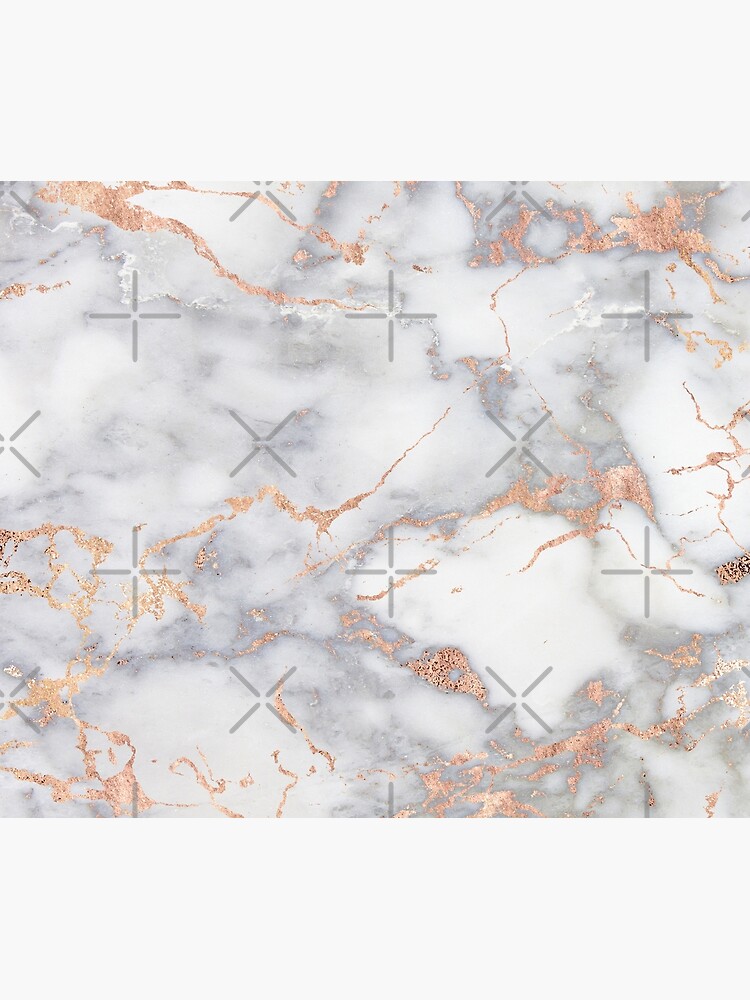 Rosegold Pink Sparkle Faux Marble by MysticMarble