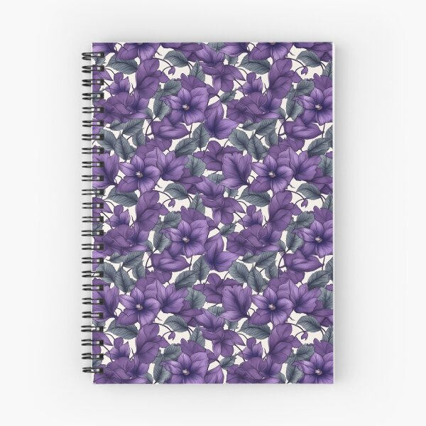 Item preview, Purple floral pattern  designed and sold by florallover444.