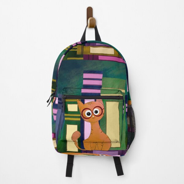 Item preview, Cute Studious Cat and Books Illustration designed and sold by Preety Padhiyar.