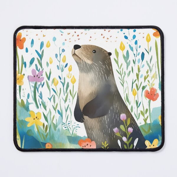 Item preview, Cute Otter Watercolor In Children's Reading Book Style designed and sold by StickeryPickery.