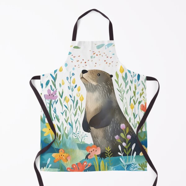 Item preview, Cute Otter Watercolor In Children's Reading Book Style designed and sold by StickeryPickery.