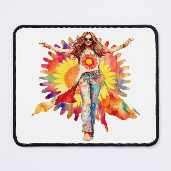 Hippie soul Groovy Summer time Good vibes 70s 80s girl rainbow psychedelic  love peace hippy hipster symbol colorful funny indie Art Board Print for  Sale by XOXStudio