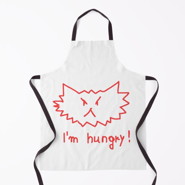 Item preview, Red drawing of a hungry cat designed and sold by Grzegorz Majerski.