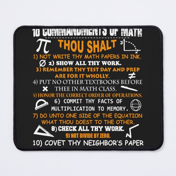 Item preview, 10 Commandments Of Math designed and sold by JameJoyDesigner.