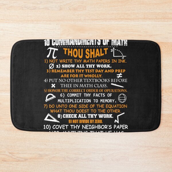 Item preview, 10 Commandments Of Math designed and sold by JameJoyDesigner.