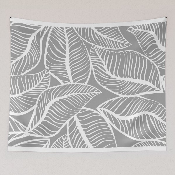 Item preview, Bicolor minimalistic leaves  pattern designed and sold by ReflectedCrafts.