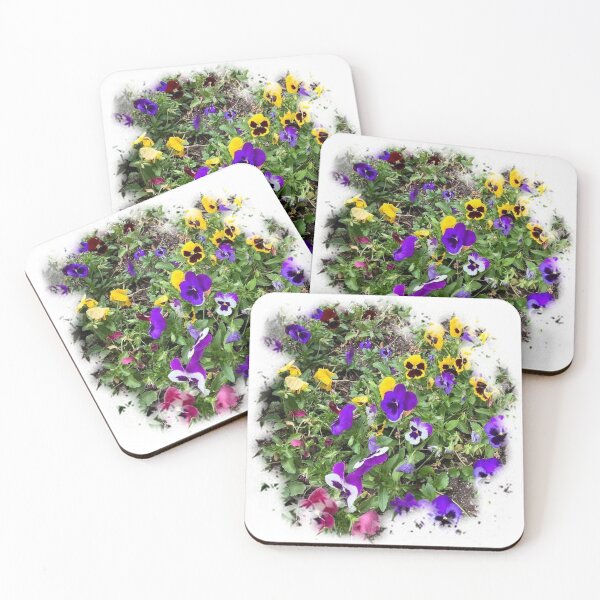 Item preview, Yellow and Purple Pansies  by Iritof designed and sold by iritof.
