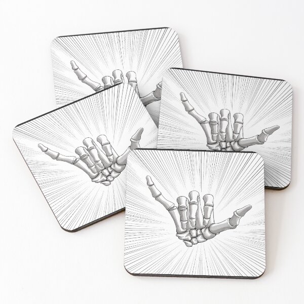 Item preview, shaka skelly square - hang loose - hawaii designed and sold by AlohaAether.