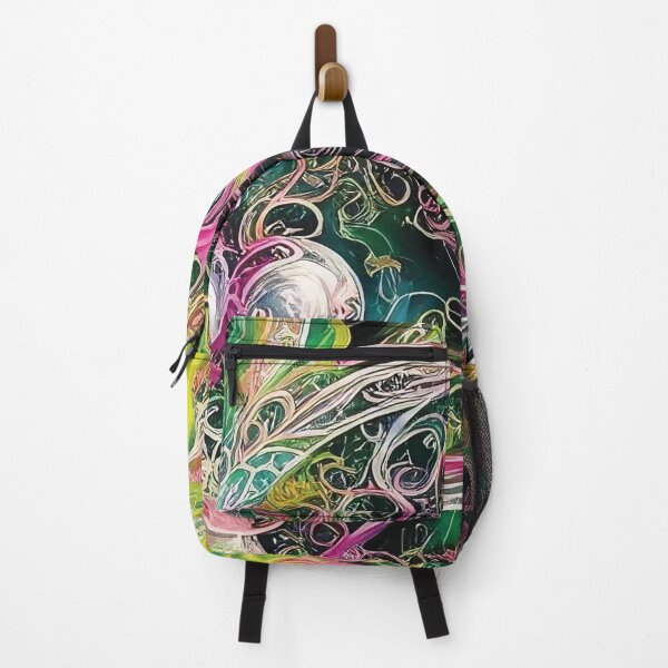 Item preview, Collision of Flowers Art Print-A Swirling Paint Fusion of Flowing Coiling Flowers of Pink Yellow & Green designed and sold by Hanlar.
