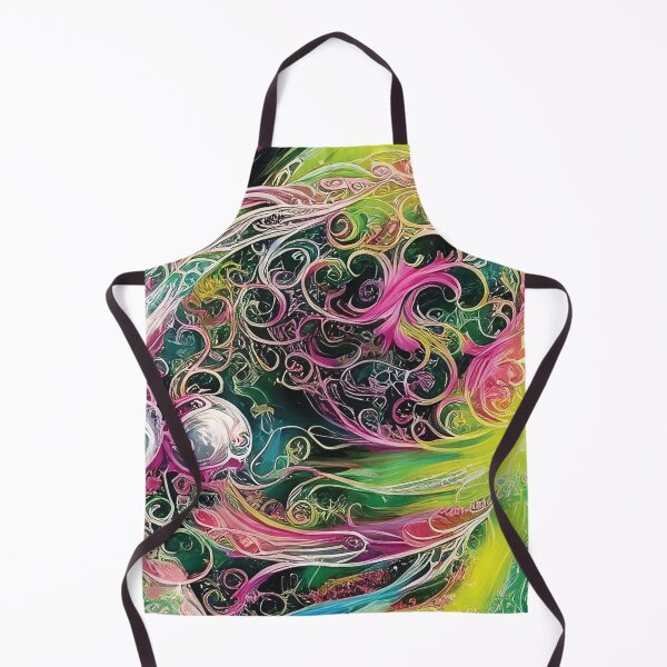 Item preview, Collision of Flowers Art Print-A Swirling Paint Fusion of Flowing Coiling Flowers of Pink Yellow & Green designed and sold by Hanlar.