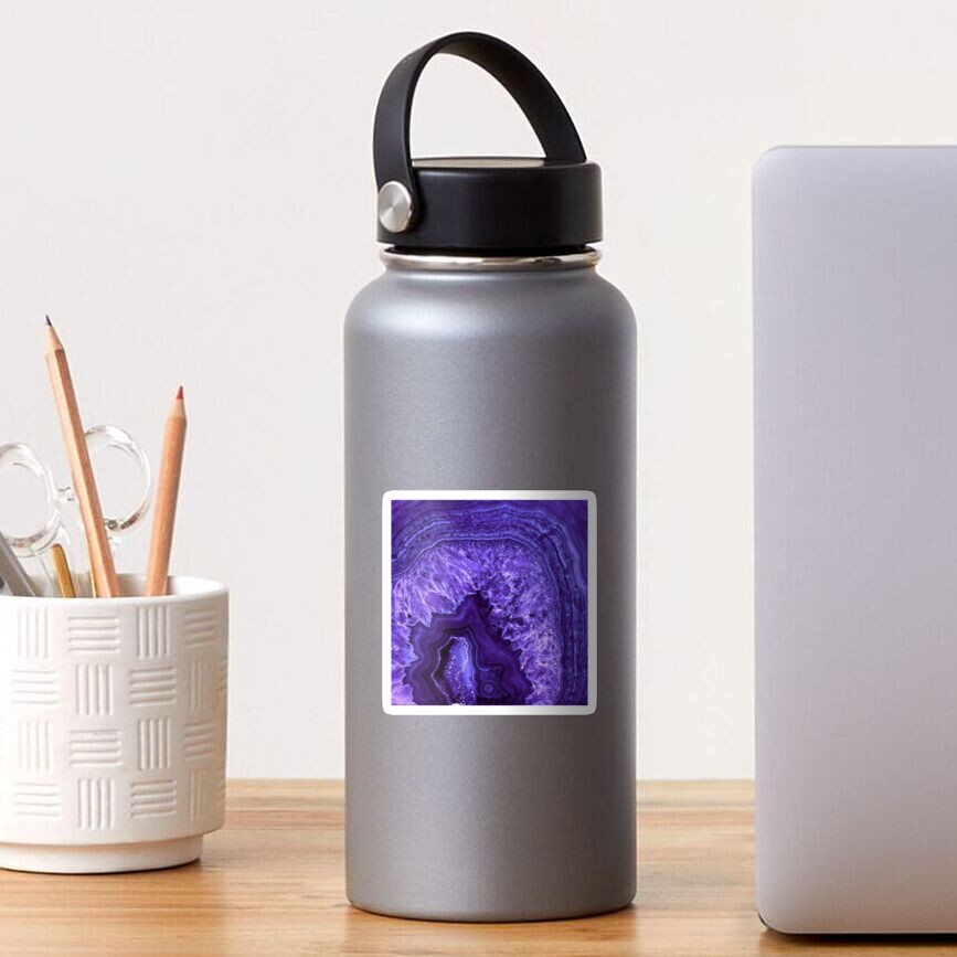 Ultra Violet Agate Mineral Gemstone Sticker