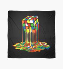 Rainbow Abstraction melted rubiks cube Scarf