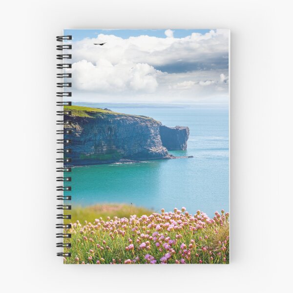 Item preview, coastline and cliffs with flowers designed and sold by morrbyte.