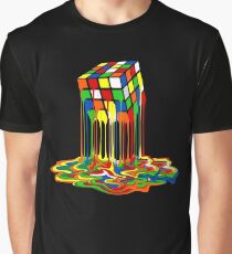Rainbow Abstraction melted rubiks cube Graphic T-Shirt