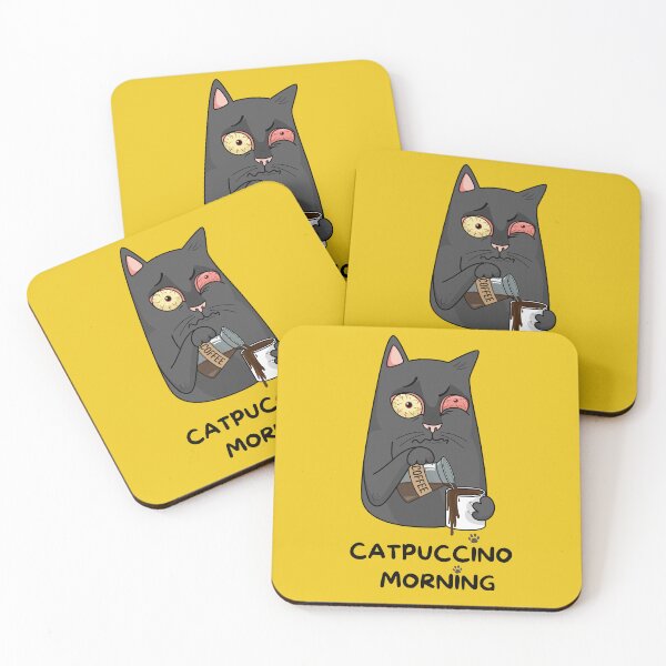 Item preview, Funny Catpuccino Morning Cat designed and sold by Designze.