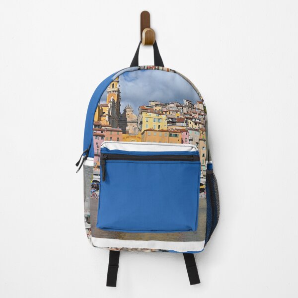 Item preview, Beach and colorful old buildings in Menton South France summer season designed and sold by goceris.
