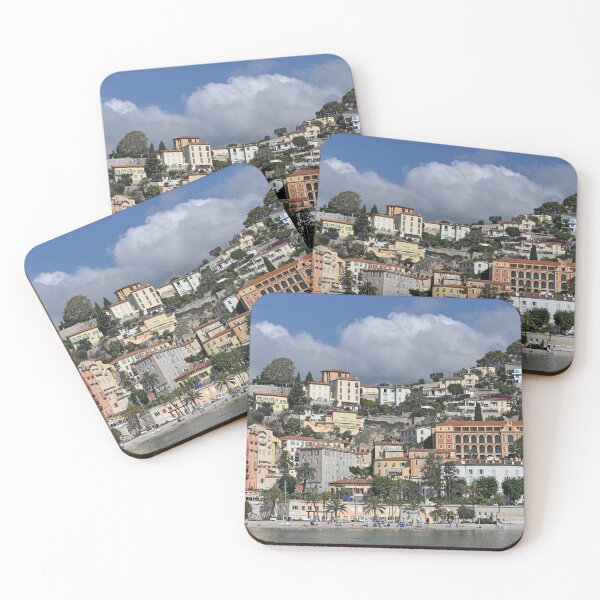 Item preview, Beach and old buildings in Menton South France summer season designed and sold by goceris.