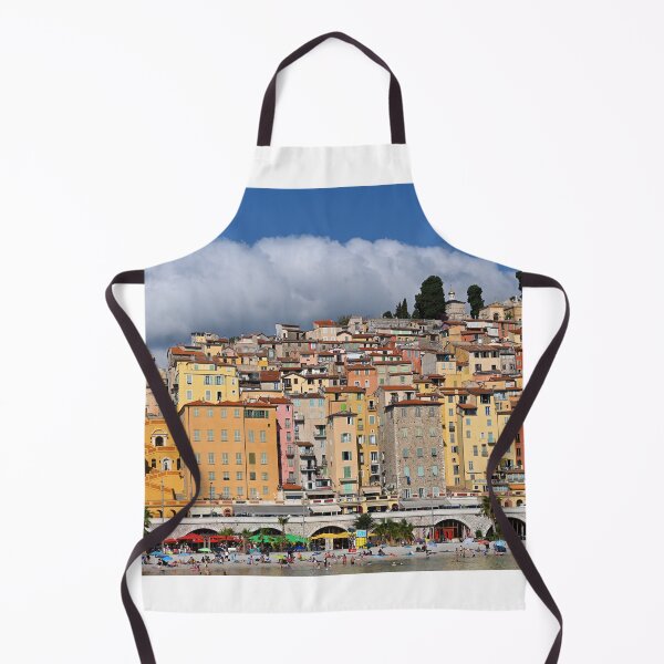 Item preview, Beach in old town Menton South France cityscape summer season designed and sold by goceris.