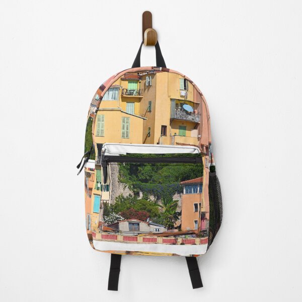 Item preview, Colorful old buildings in Menton France summertime designed and sold by goceris.