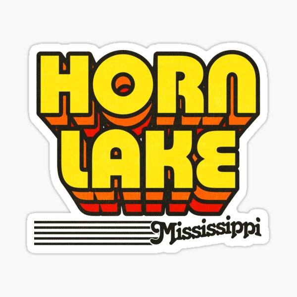 "Horn Lake, Mississippi Retro Stripes" Sticker for Sale by retroready Redbubble