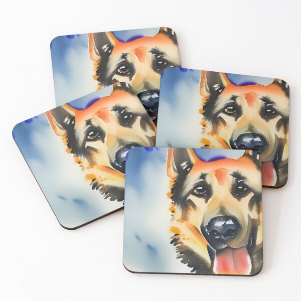 Item preview, German Shepherd Dog Watercolour Art designed and sold by Ameiva-Apparel.