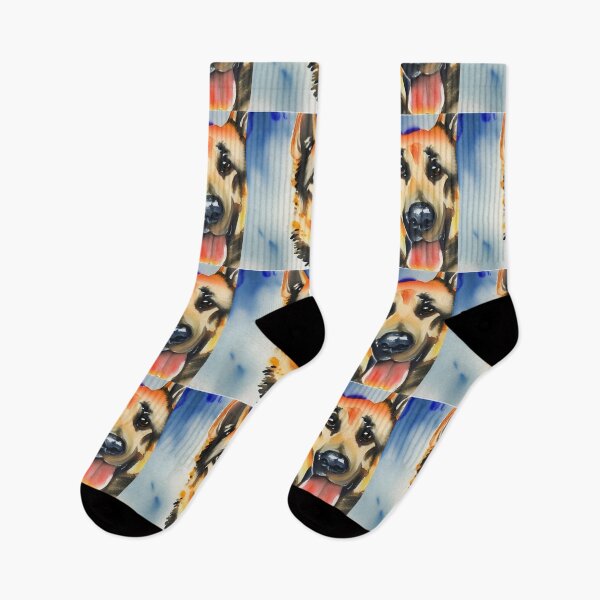 Item preview, German Shepherd Dog Watercolour Art designed and sold by Ameiva-Apparel.
