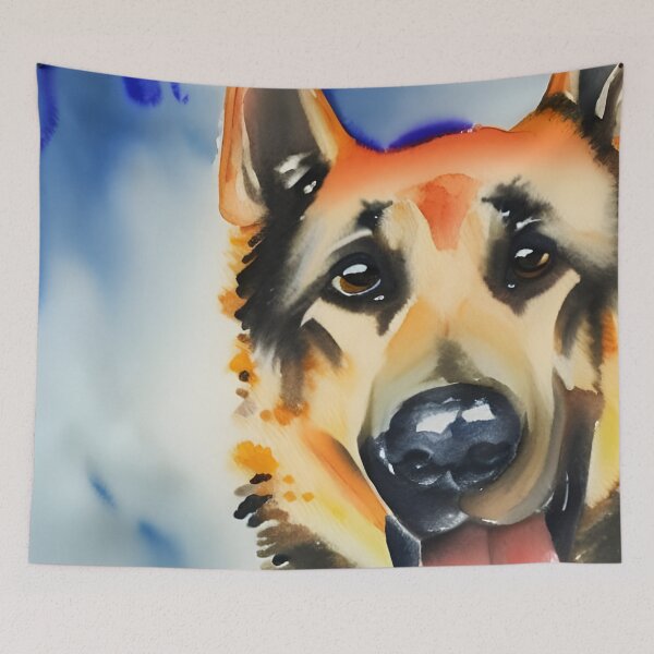 Item preview, German Shepherd Dog Watercolour Art designed and sold by Ameiva-Apparel.