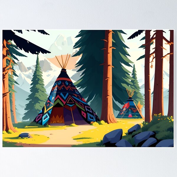 Item preview, FJP0054 - Native American Settlement designed and sold by Futuriddle.