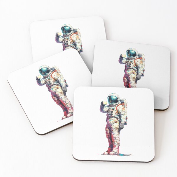 Item preview, Astronaut with coffee designed and sold by SketchyPedals.