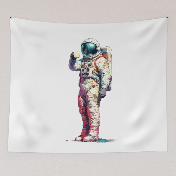 Item preview, Astronaut with coffee designed and sold by SketchyPedals.