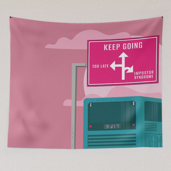 Item preview, Follow Your Dreams, Motivational road sign designed and sold by withasmiledsgn.