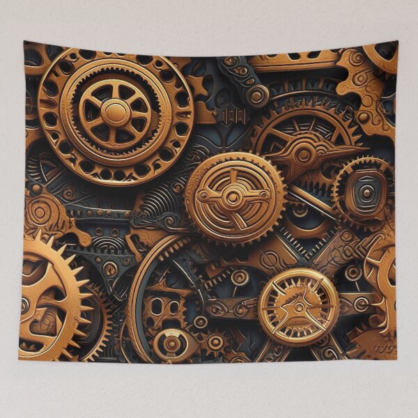 Item preview, Intricate Steampunk Gears and Machinery designed and sold by Hibiskusmond.